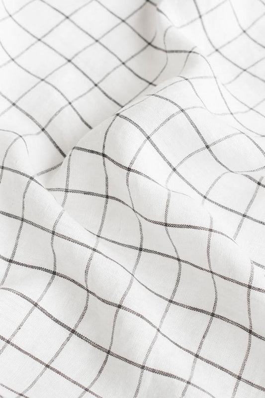 Grid Linen Duvet Cover Set  | European Oeko-Tex® certified