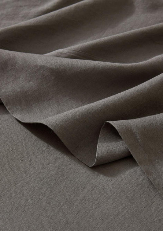 French Flax Linen Sheet Set - Charcoal