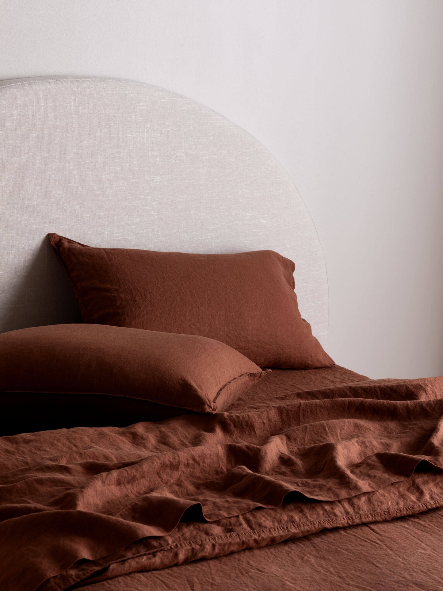 Organic French Linen Sheet Set | Cinnamon