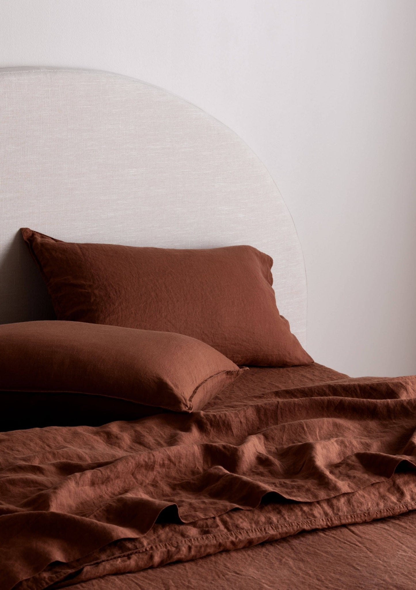 Organic French Linen Sheet Set | Cinnamon