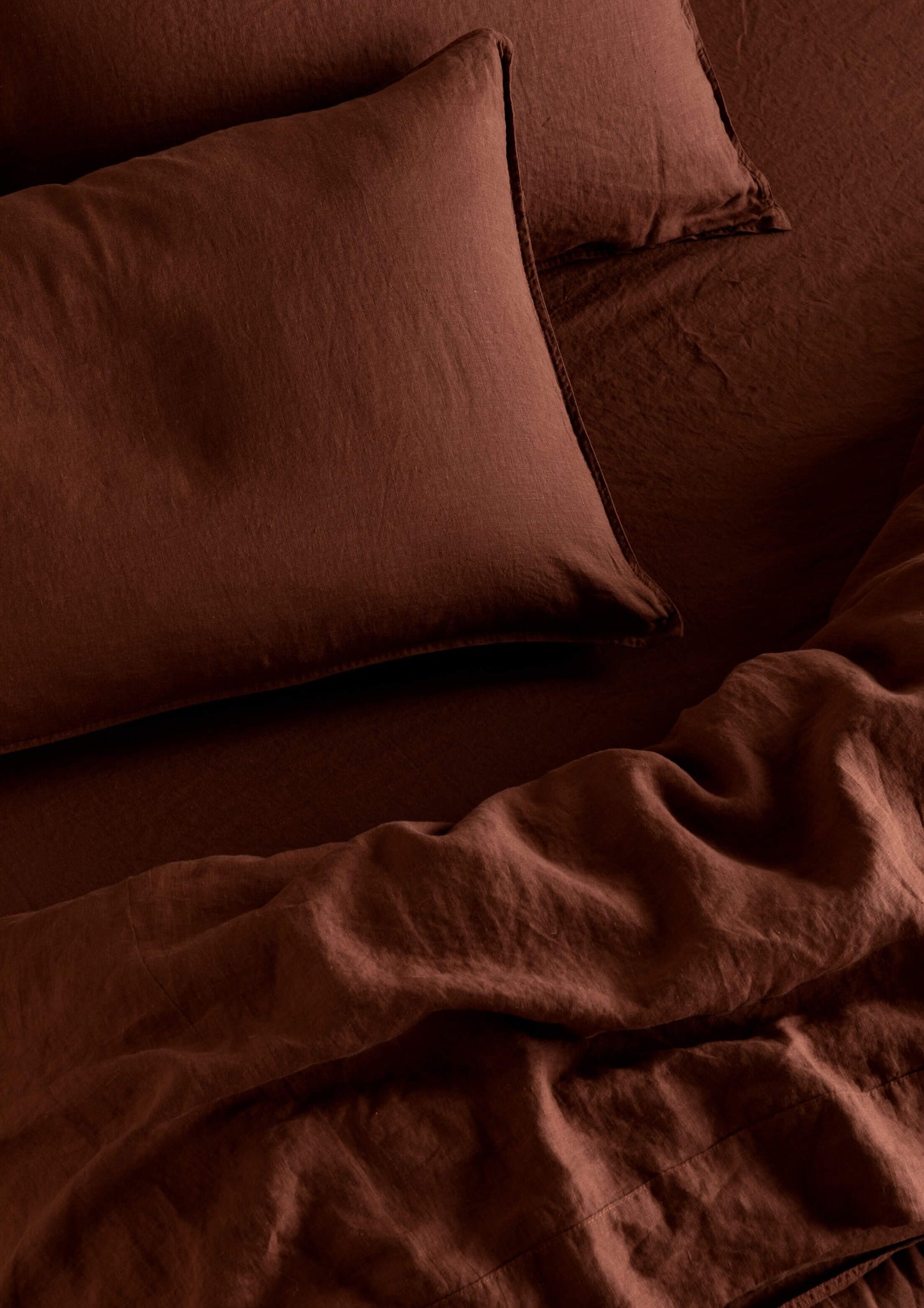 Organic French Linen Sheet Set | Cinnamon