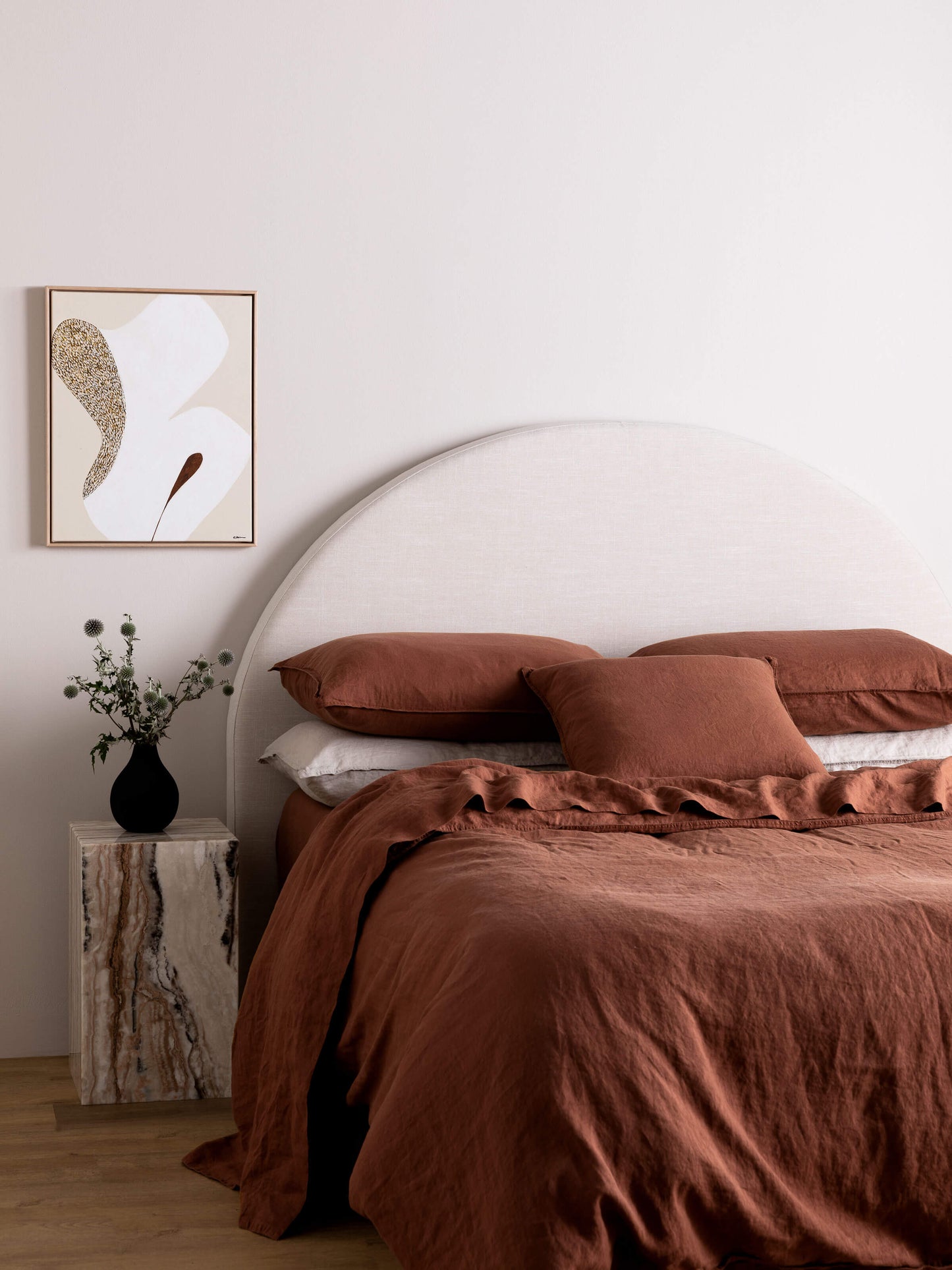 Organic French Linen Sheet Set | Cinnamon
