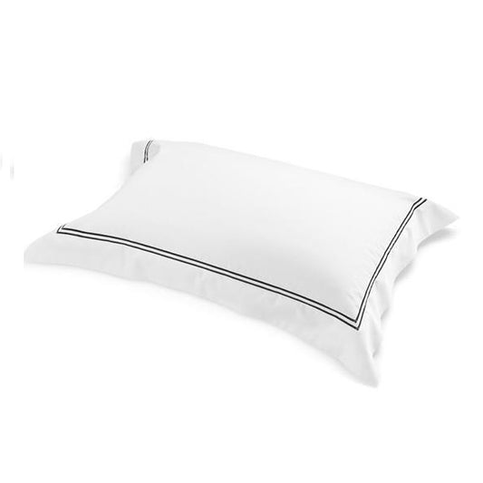 Classique Tailored Pillowcases in Black | Cotton Sateen