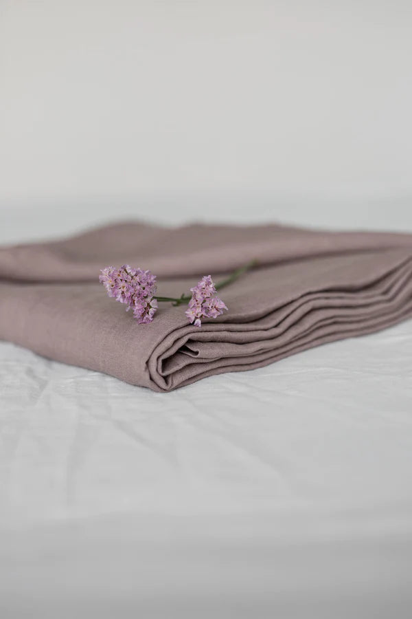 Musk Linen Flat Sheet  | Made in Europe