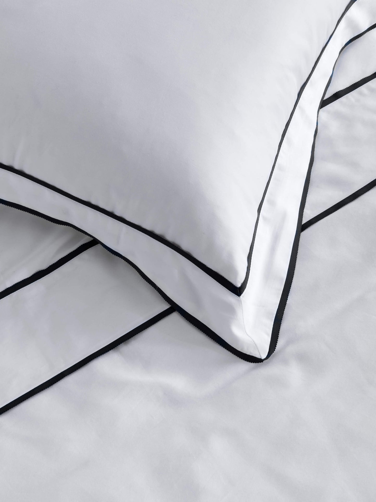 Egyptian Cotton Grosgrain Sheet Set | Black