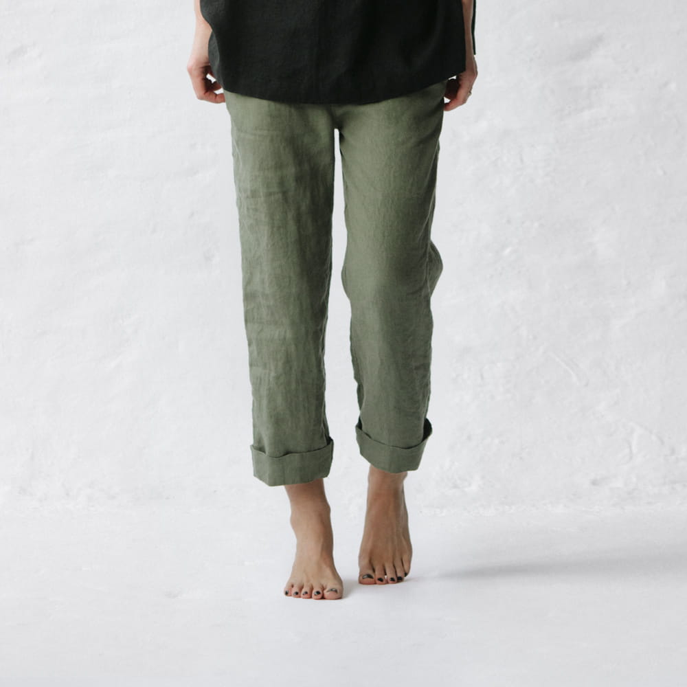 Taki Linen Pants | Khaki