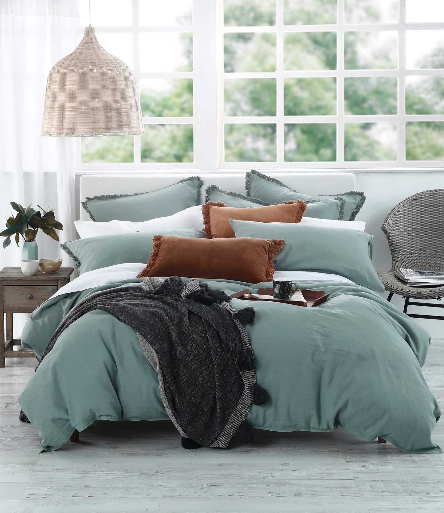 Linen Duvet Cover Set | Seagrass