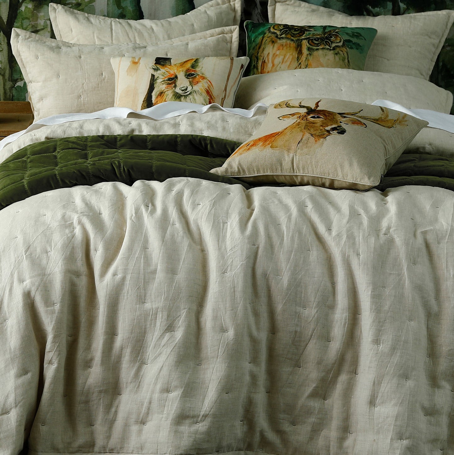 Linen Bedspread |  Natural