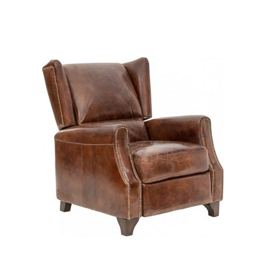 Leather Recliner | Tan