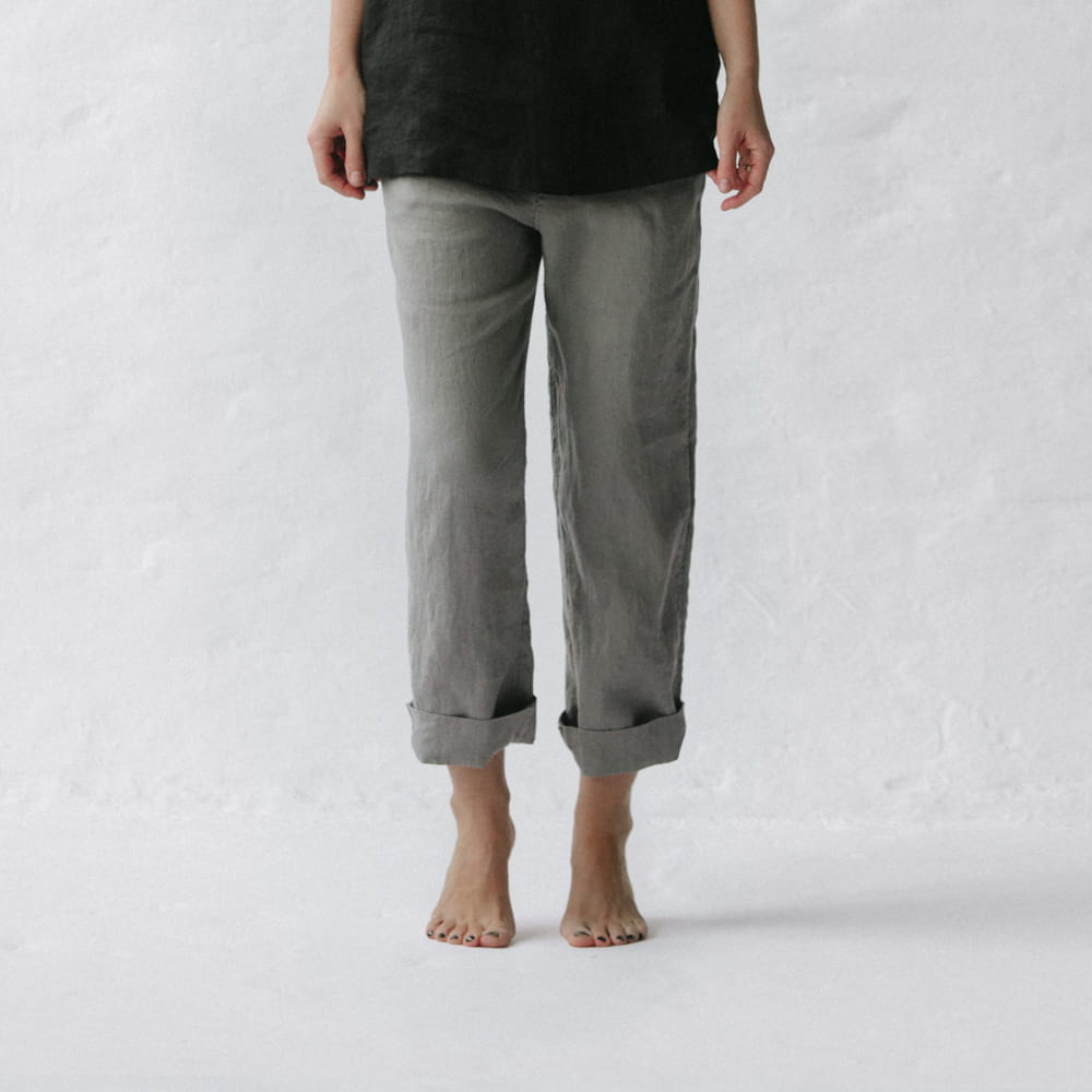 Taki Linen Pants | Grey