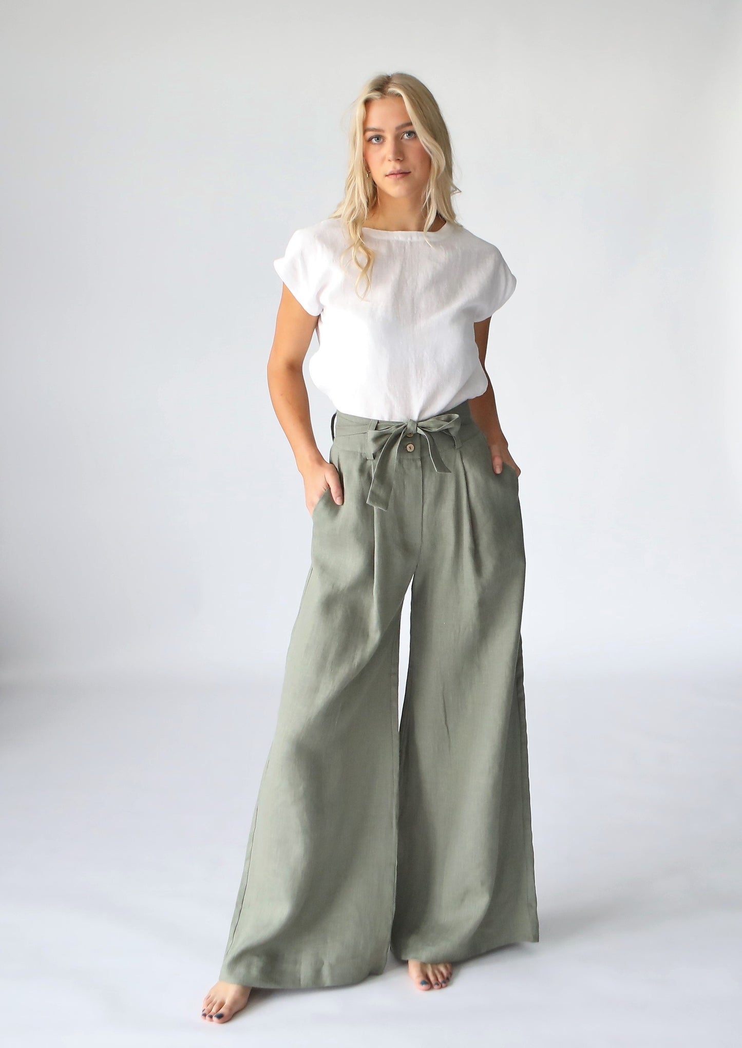 Cooper Linen Pants | Olive