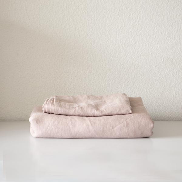 Linen Euro Cover in Dusky Pink | Made in NZ