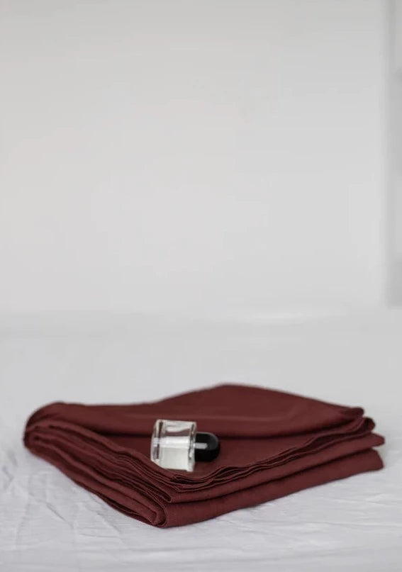 Wine Linen Flat Sheet | Made in Europe
