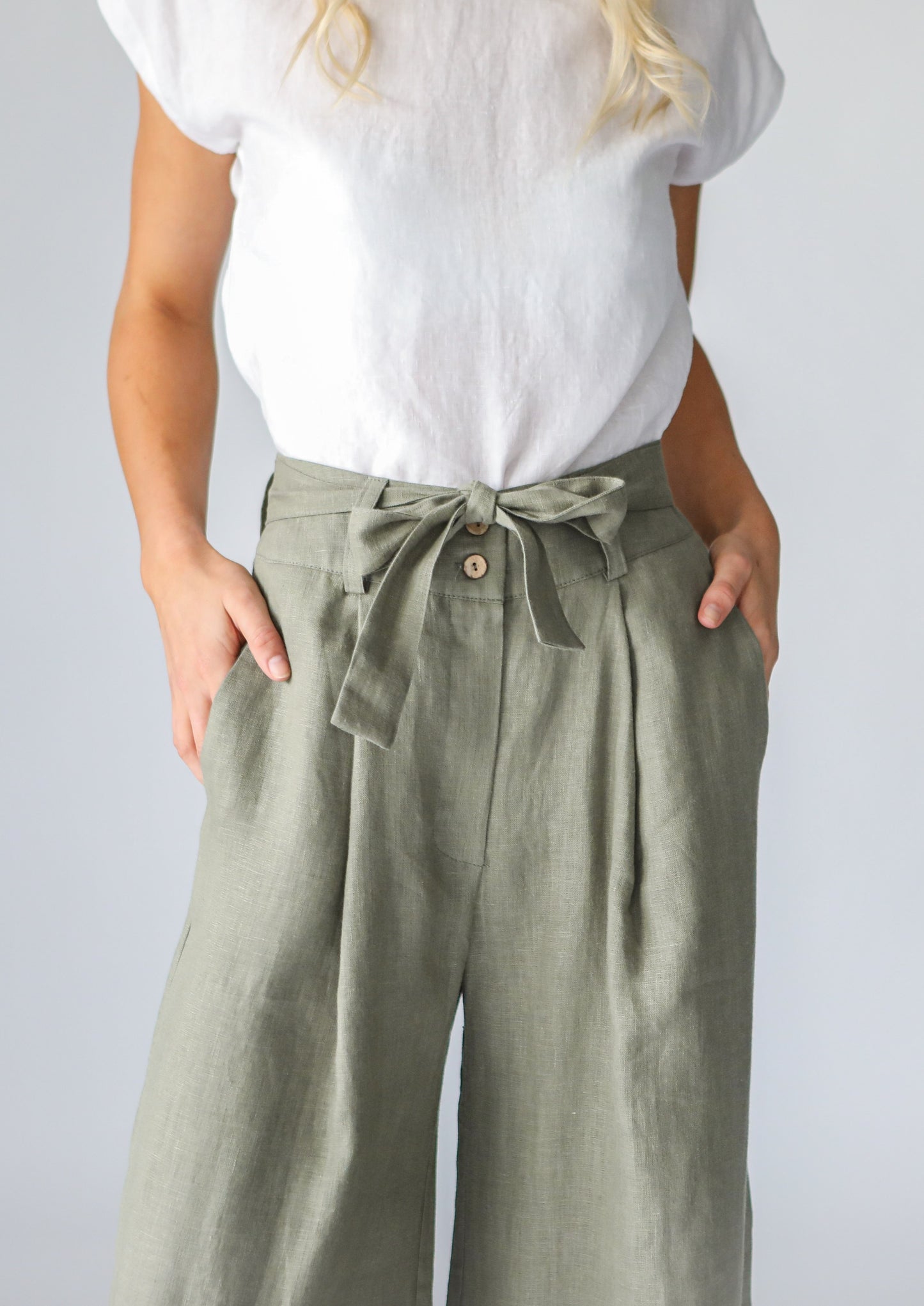 Cooper Linen Pants | Olive