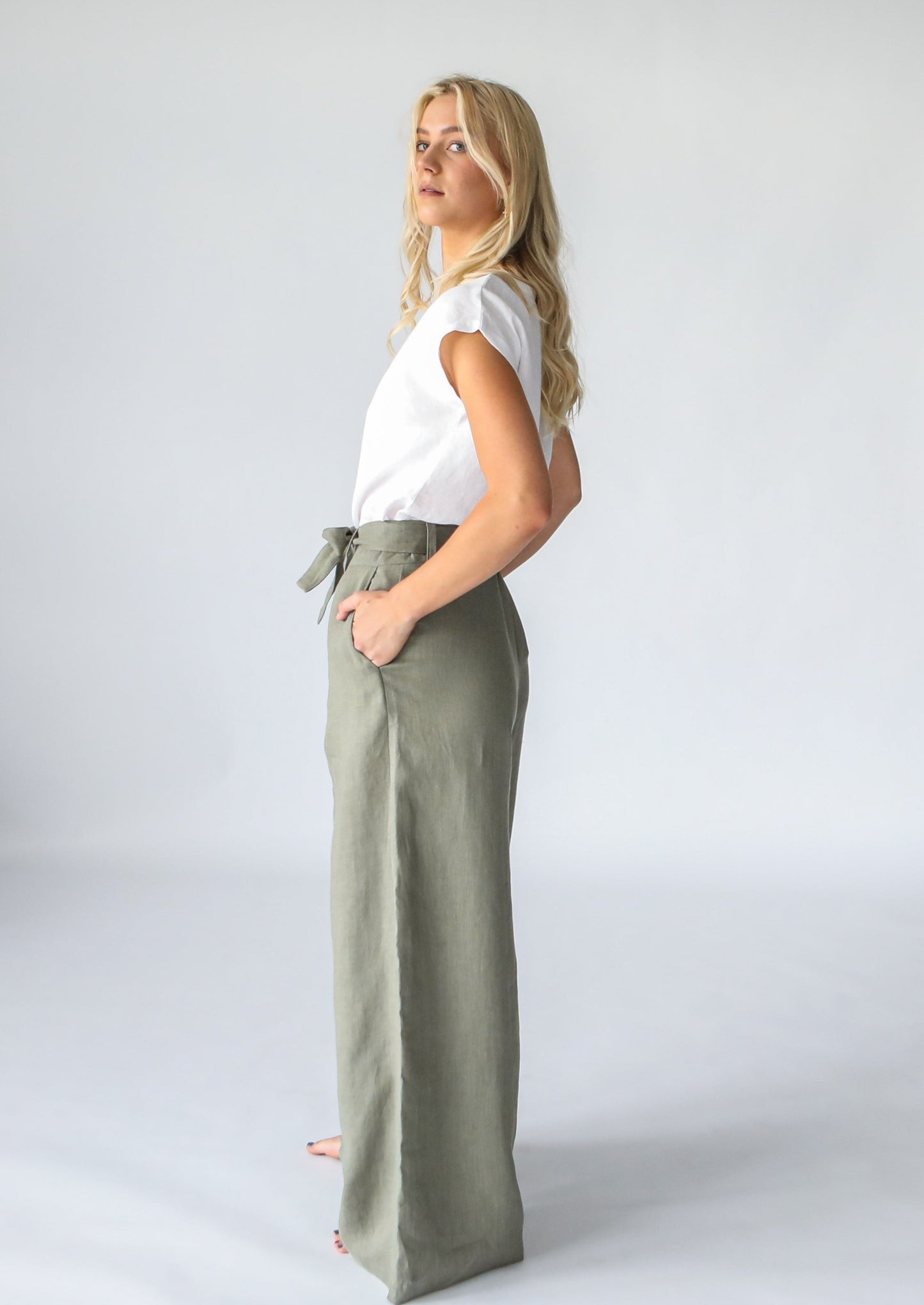 Cooper Linen Pants | Olive