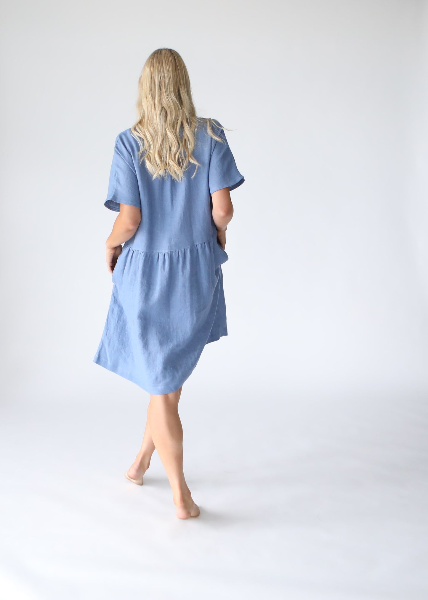 Oversized Linen Dress | Spanish Blue