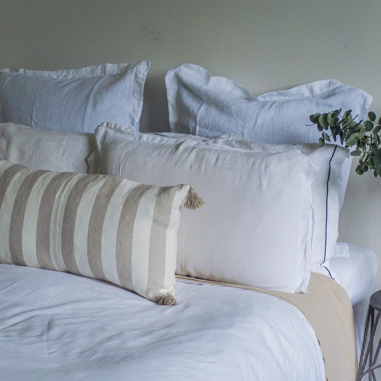 Majesté® Linen Euro Pillowcase | Pure White - Made in New Zealand