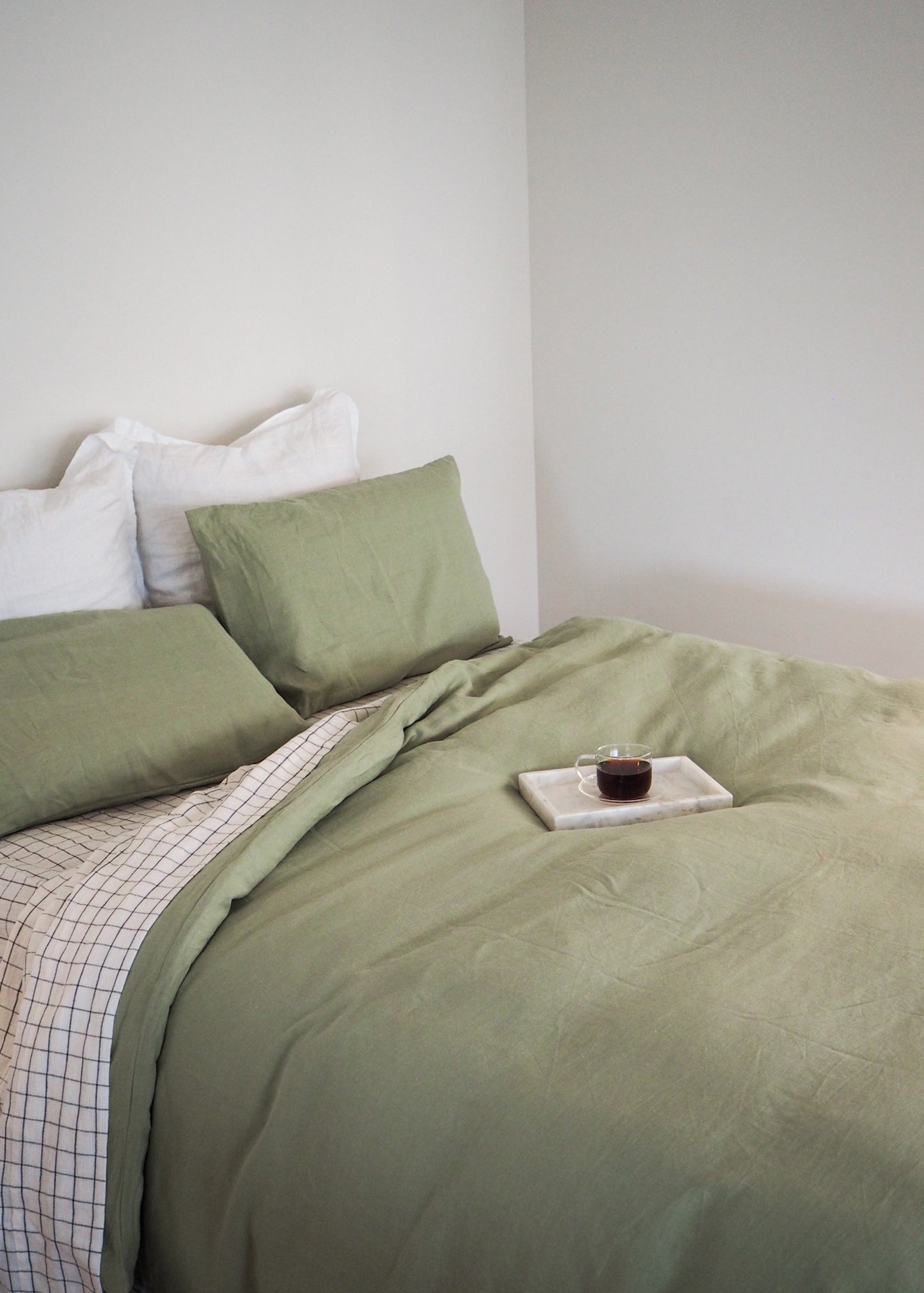 Pistachio Linen Duvet cover Set