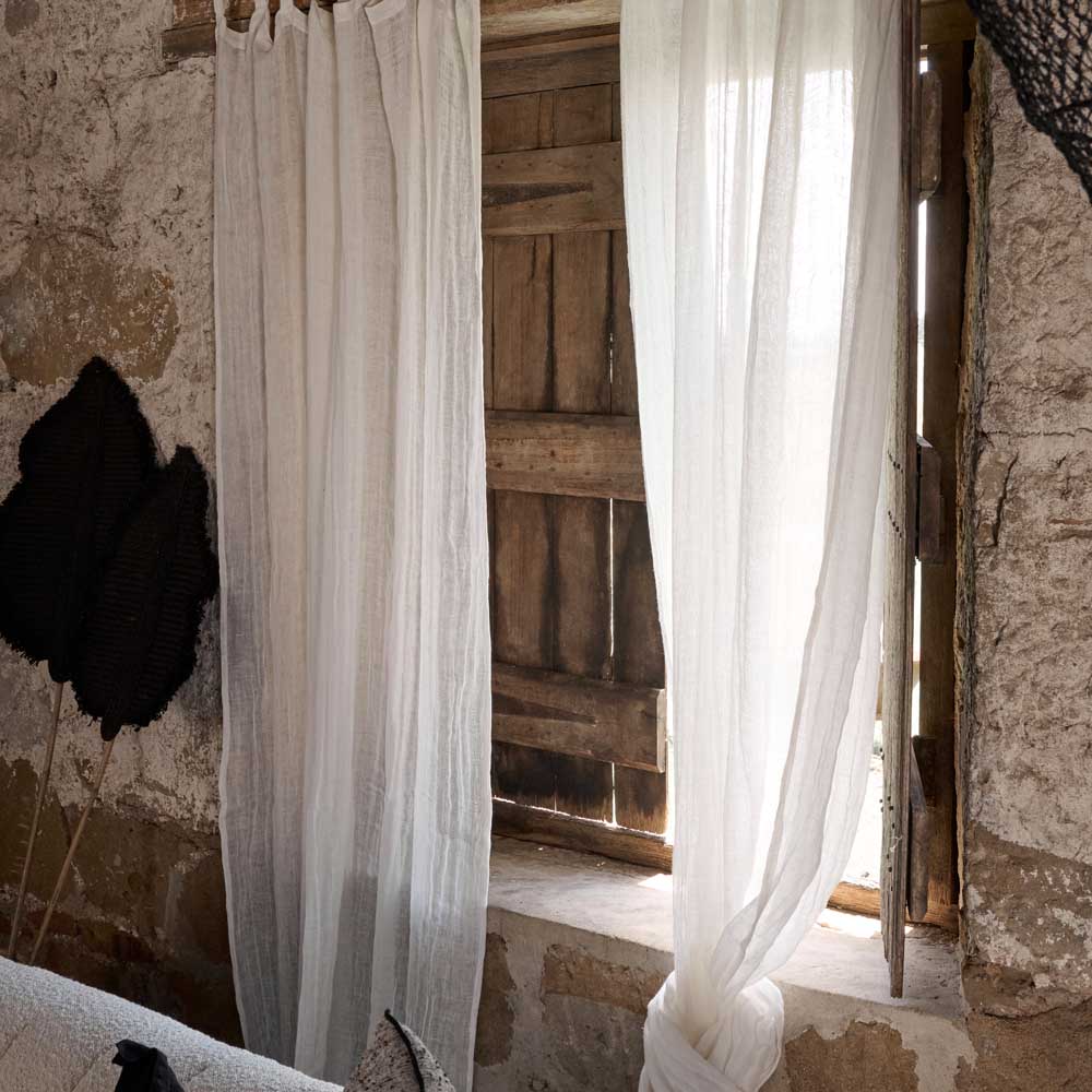 Sheer Linen Curtains | White