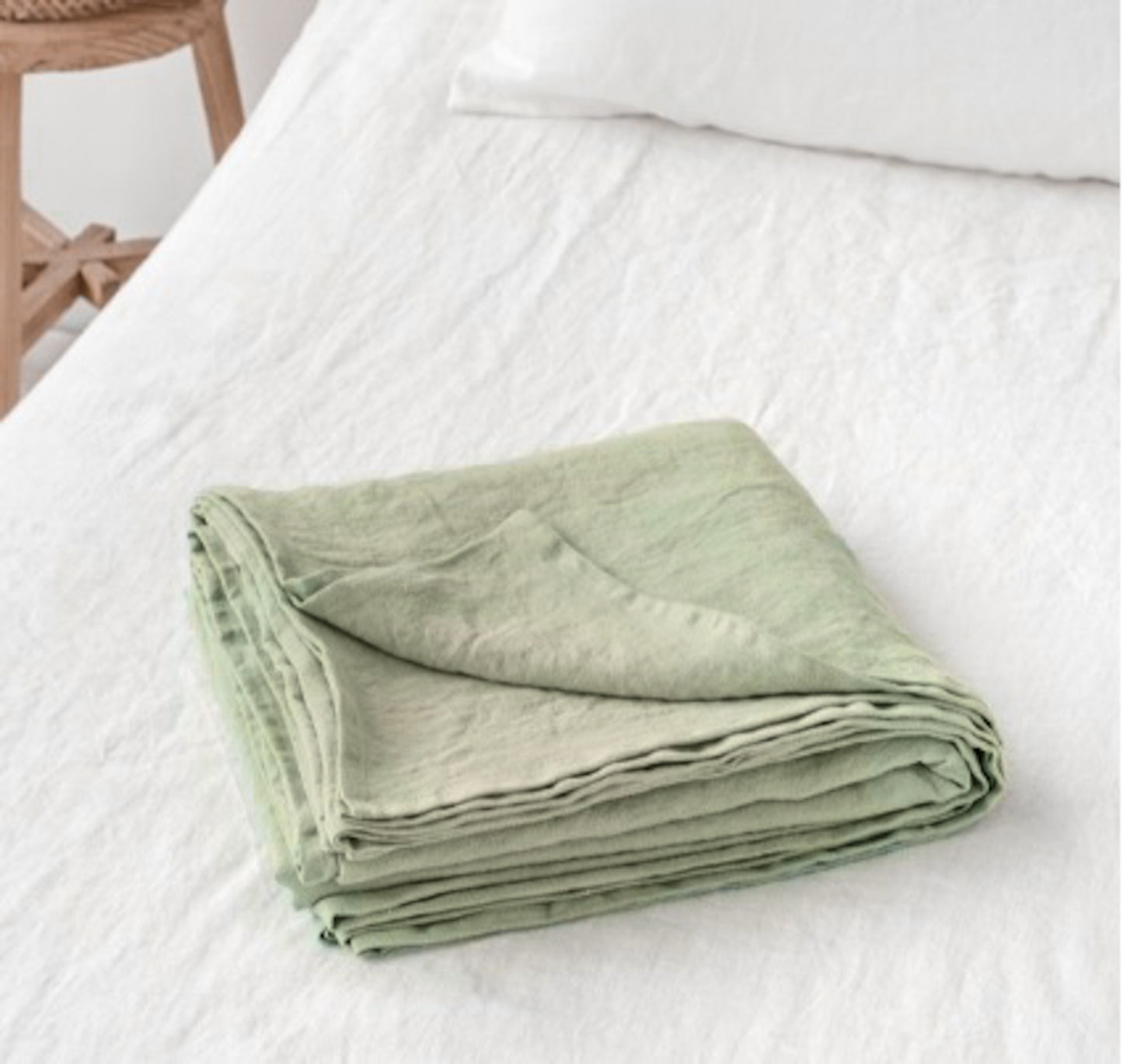 Pistachio Linen Flat Sheet