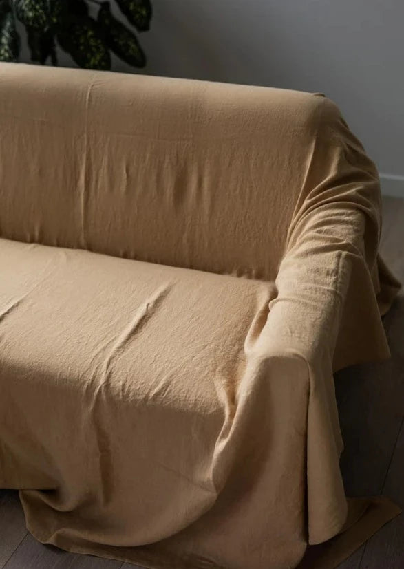 Sand Linen Flat Sheet  | Made in Europe