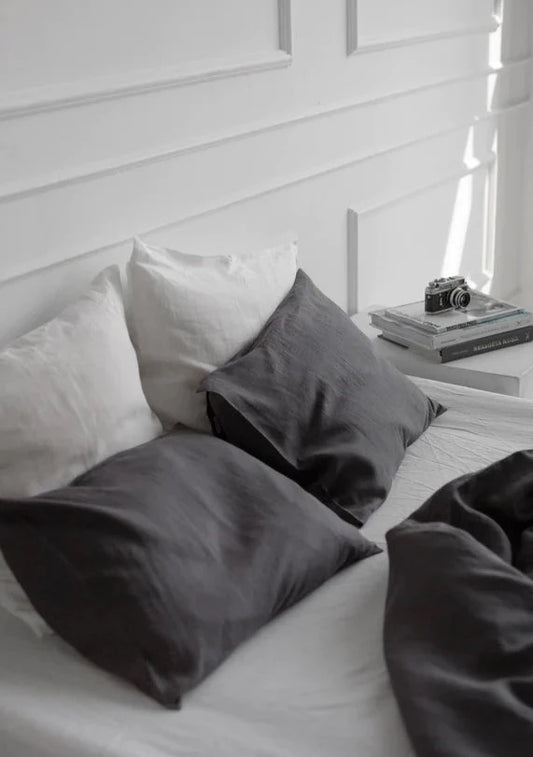 Slate Linen Pillowcases | Made in Europe