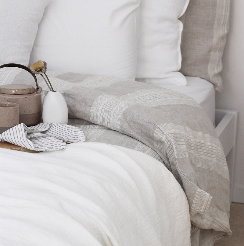 Majeste® Linen Duvet Cover Set | White | Made in New Zealand