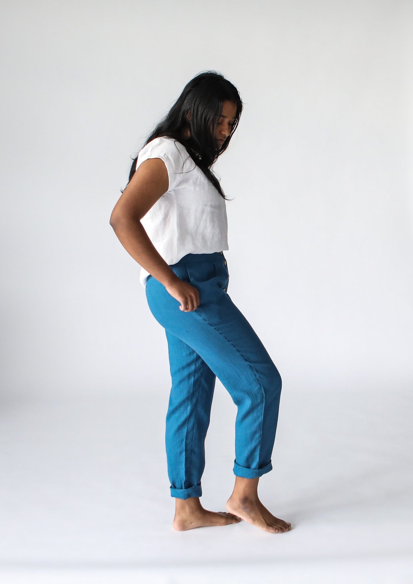 Sailor Linen Pant | Teal