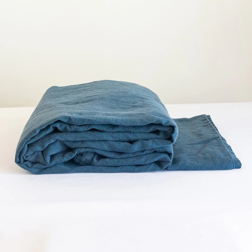 Linen Duvet Cover Set | French Blue