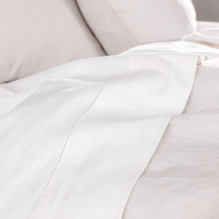 Union Hemstitch Duvet Cover Set | Dove