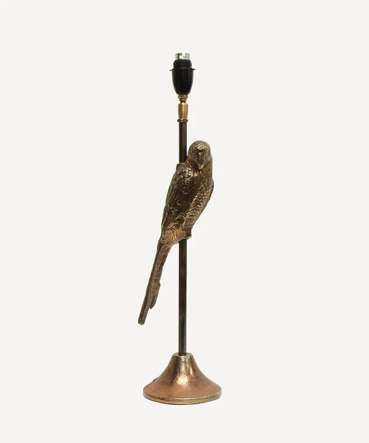 Parrot Lamp Base | Antique Gold