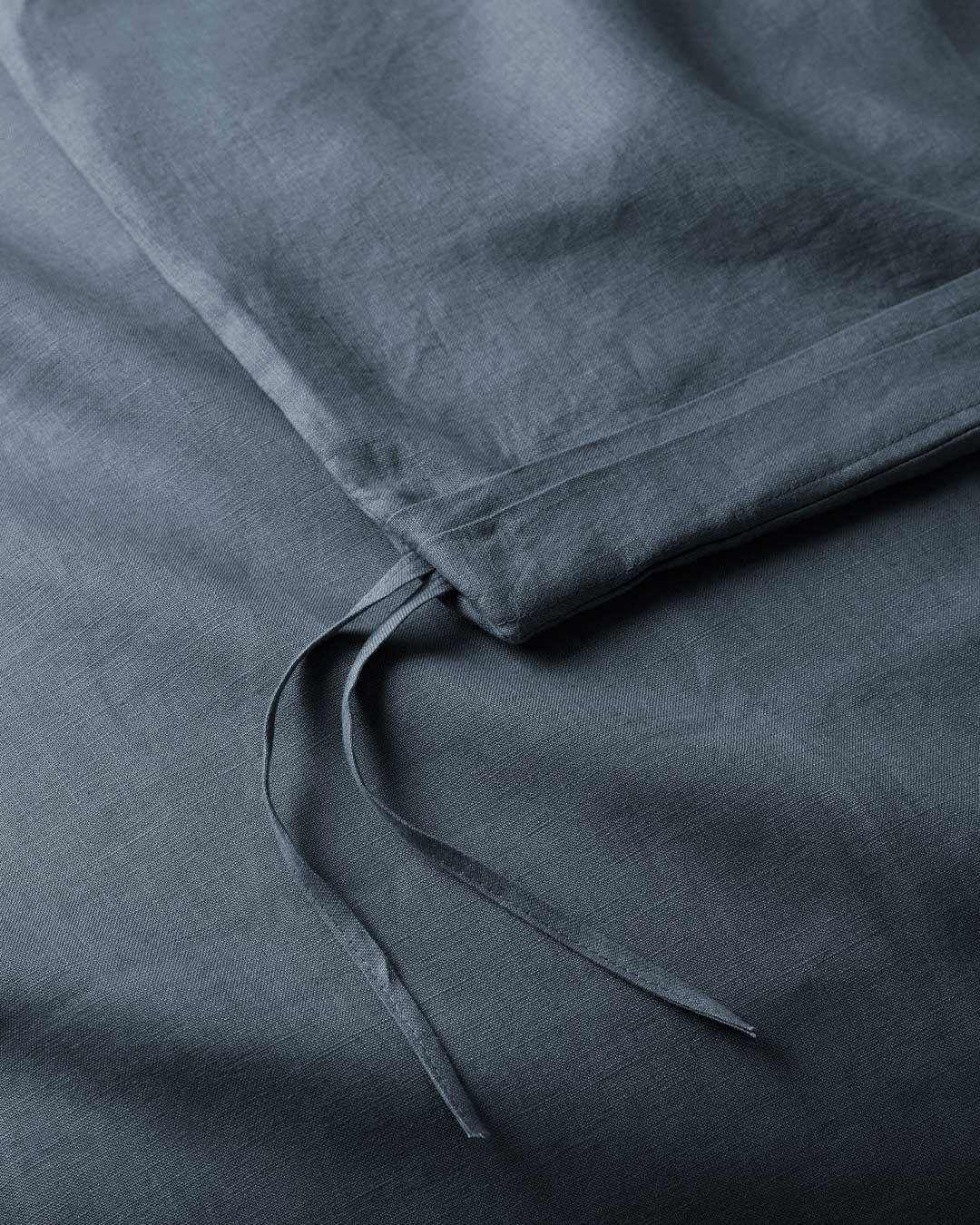 French Flax Linen Flat Sheet | Denim