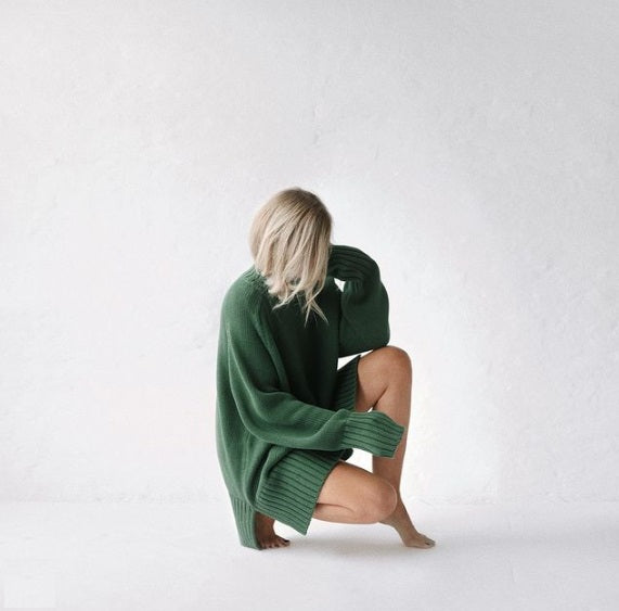 Crew Neck Sweater | Green