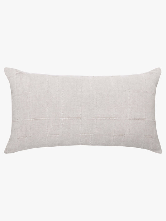 Textured Linen Lumbar Cushion | Natural