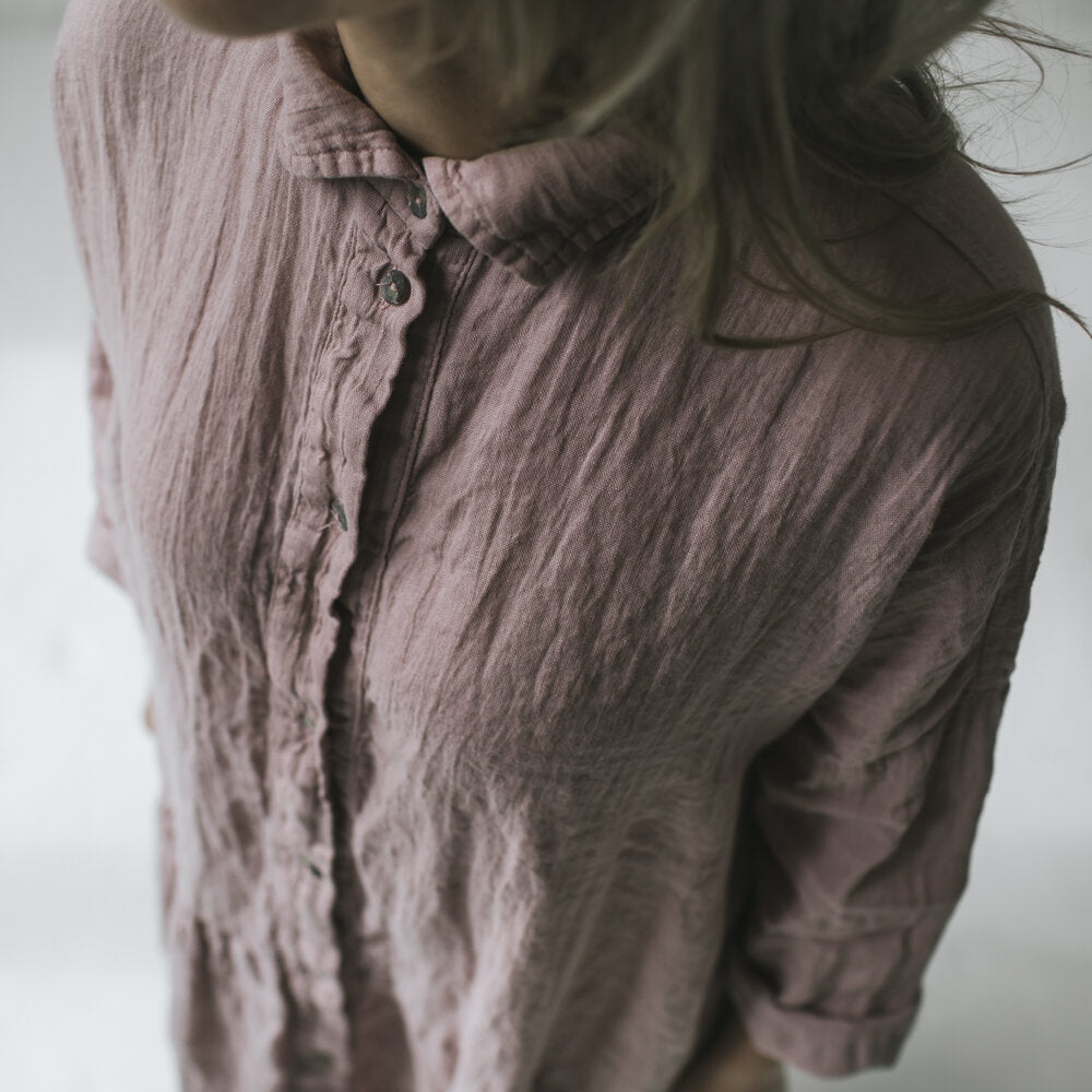 Oversized Linen Dress | Dusky Pink