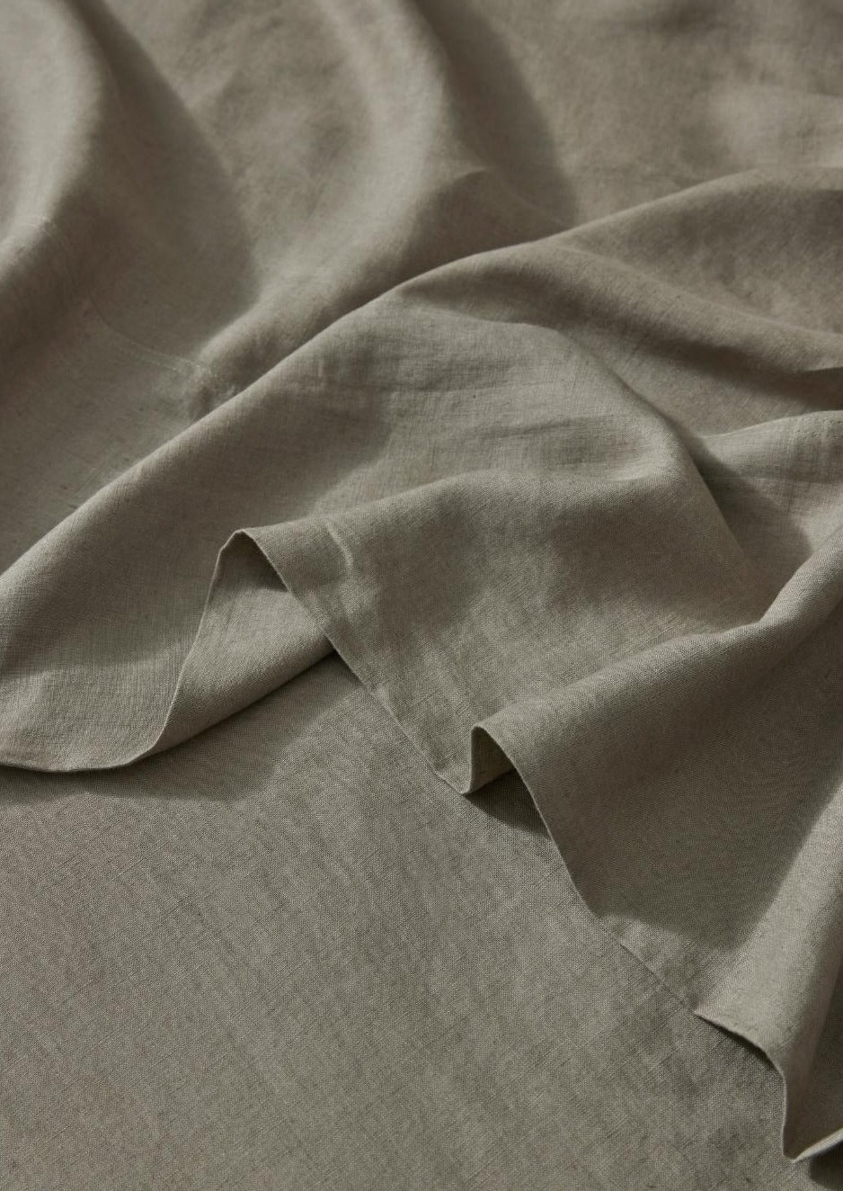 French Flax Linen Flat Sheet | Caper