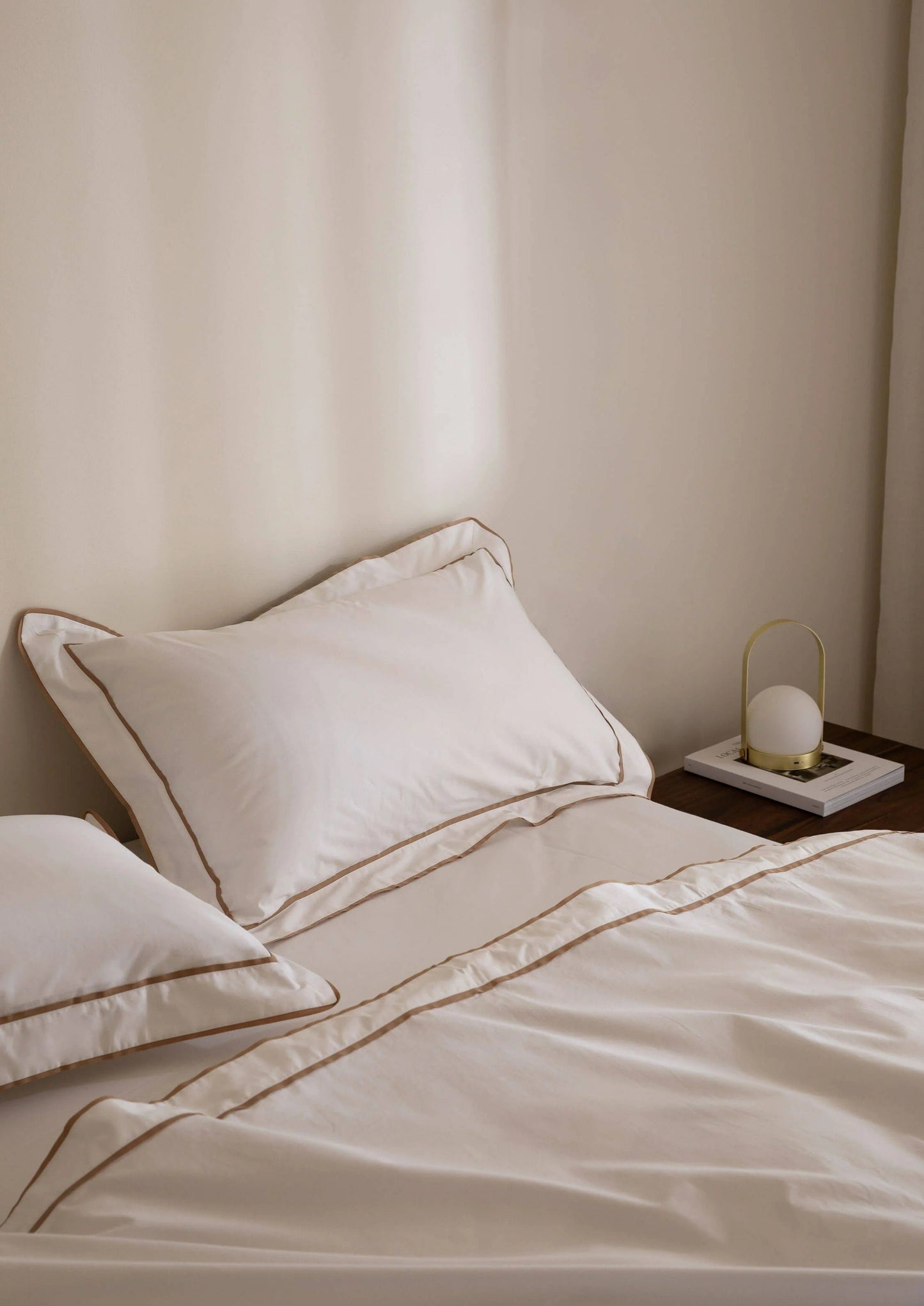 Egyptian Cotton Grosgrain Sheet Set | Caramel