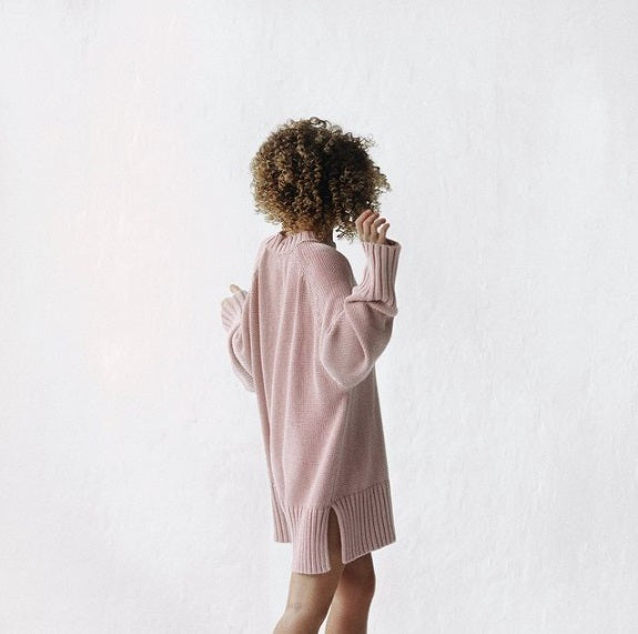 Crew Neck Sweater | Dusky Pink