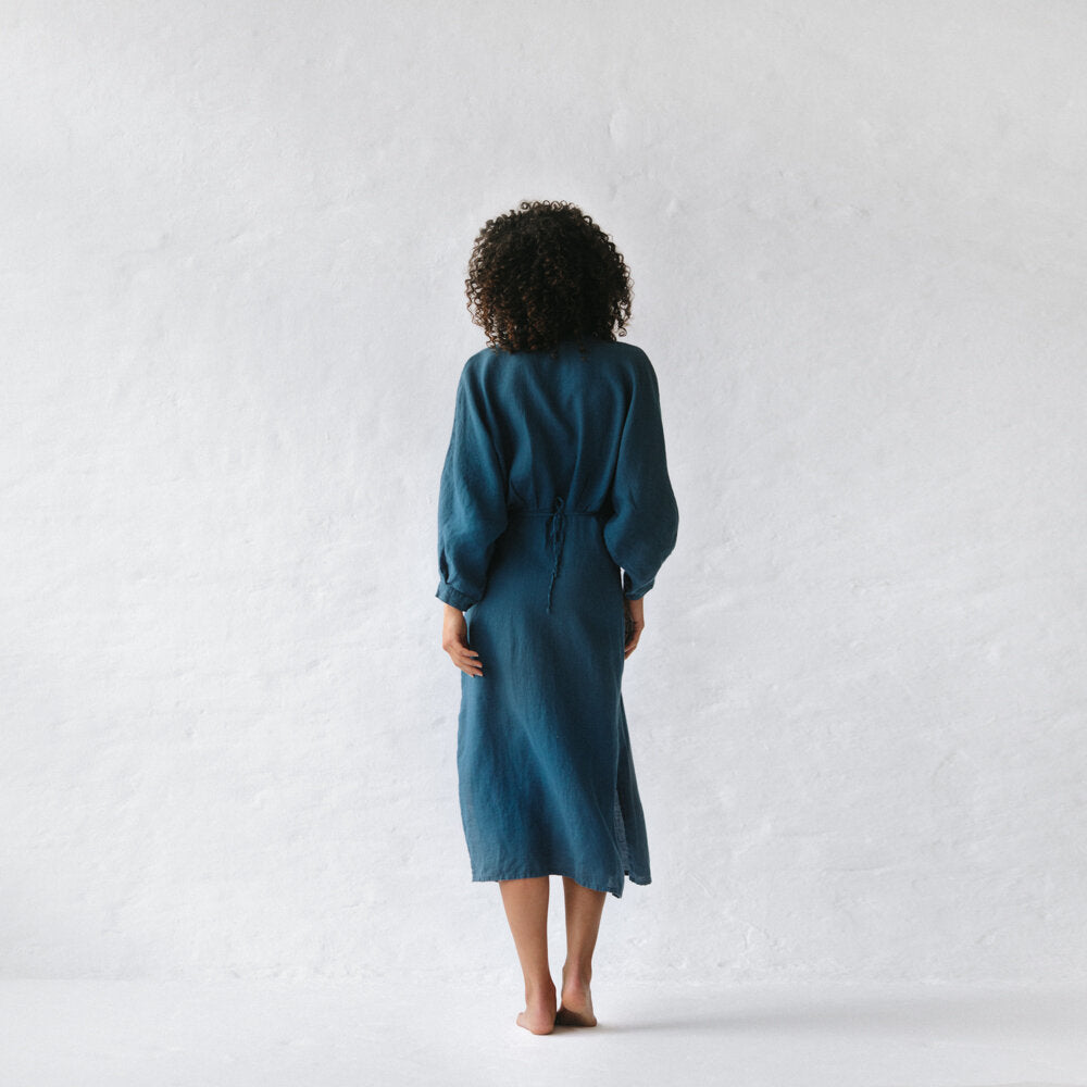 Nea Linen Dress | Teal
