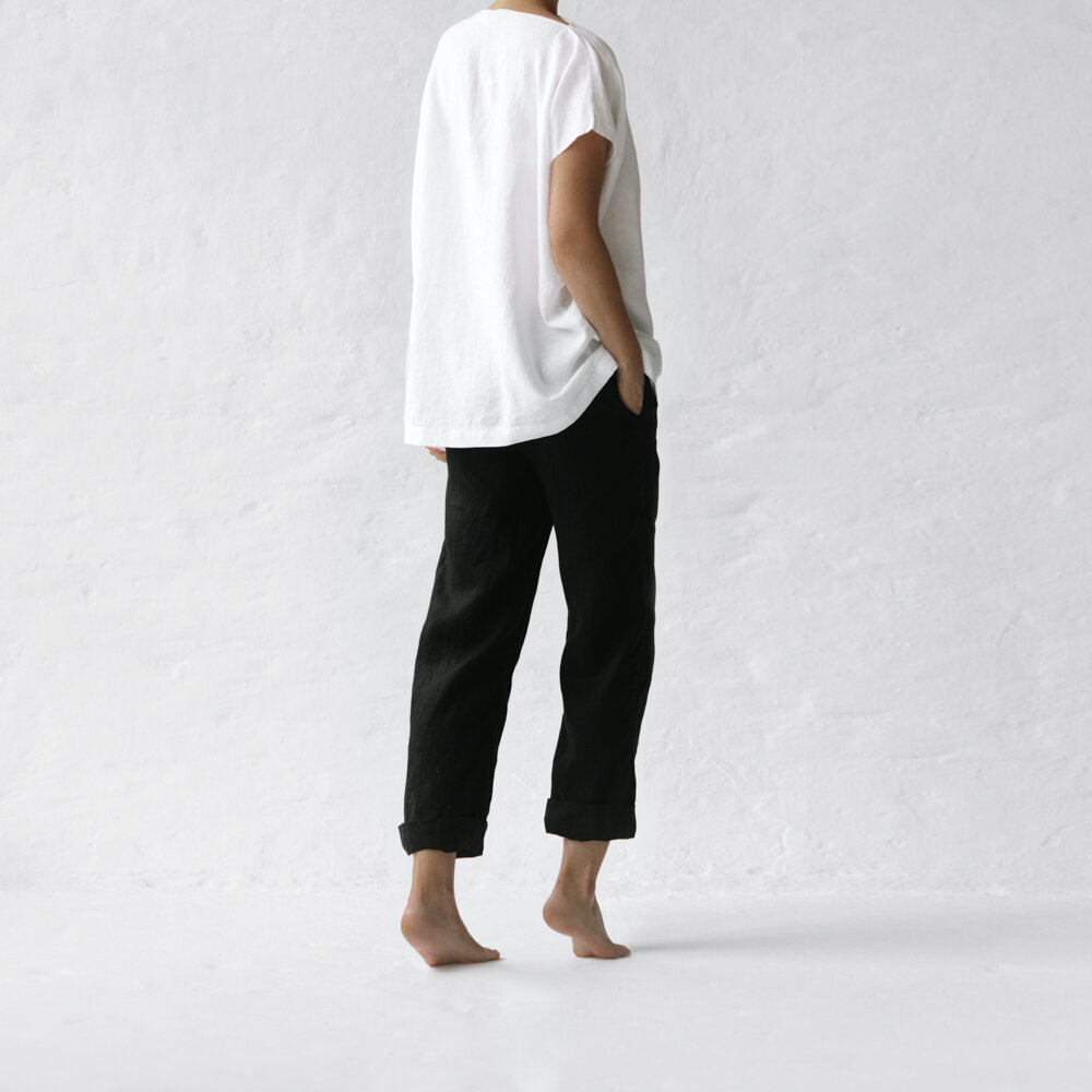 Taki Linen Pants | Black