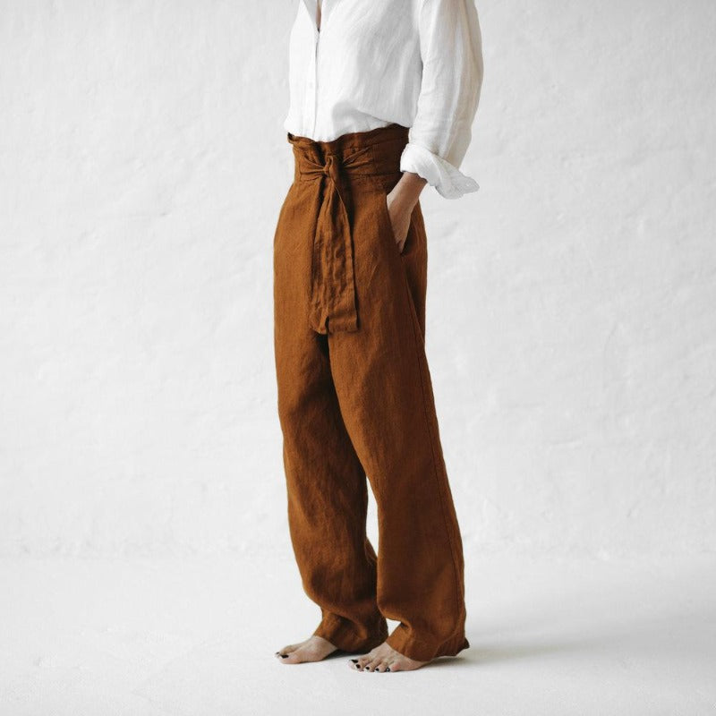 Linen Pants | Mustard