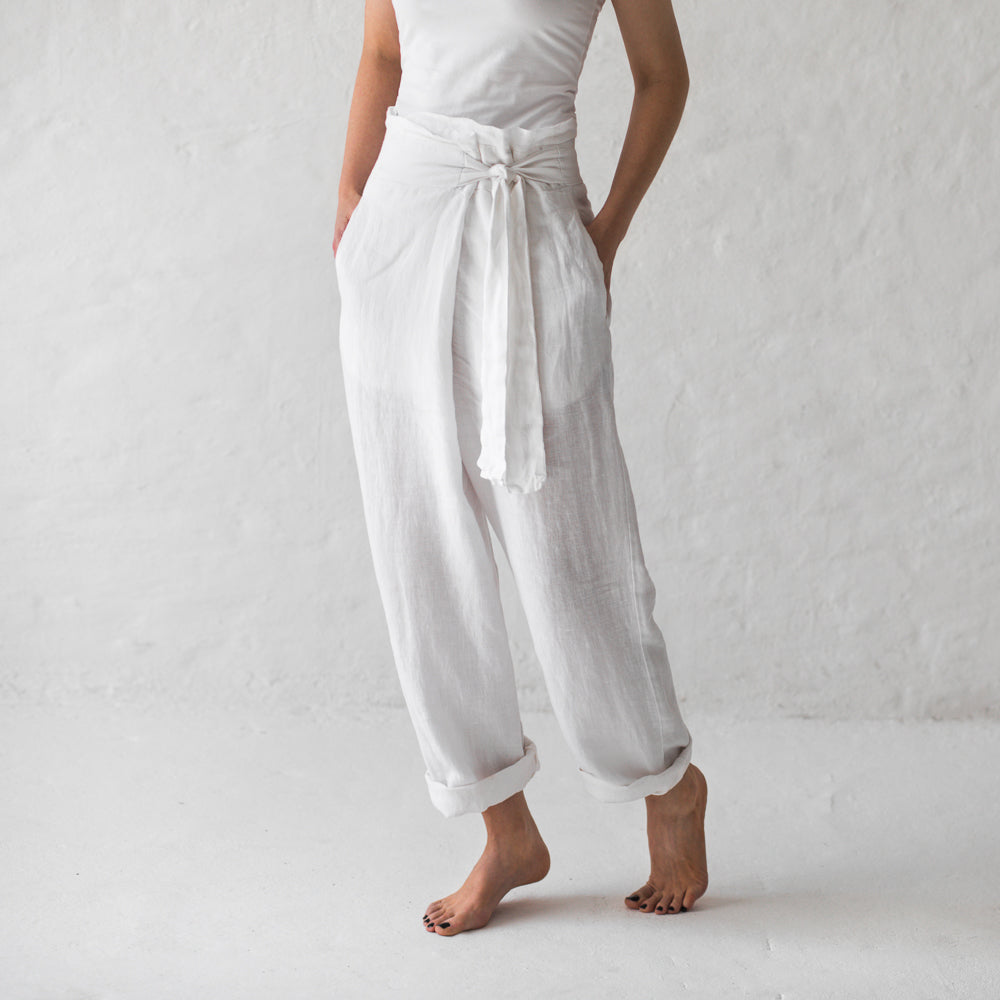 Linen Pants | White