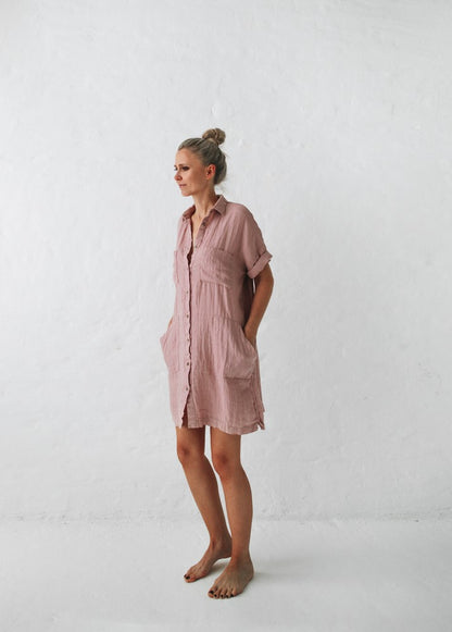 Linen tunic | Dusky Pink