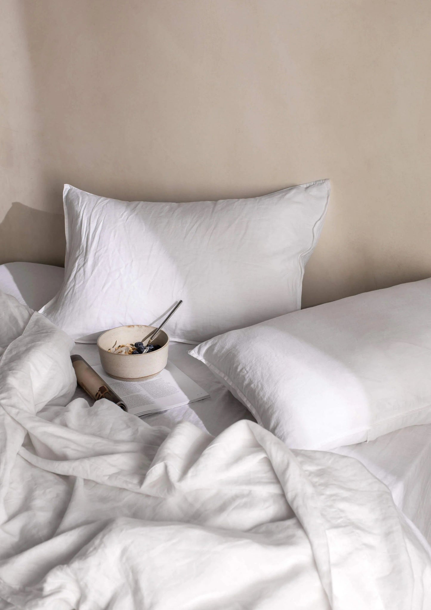 Laundered Linen Sheet Set | White