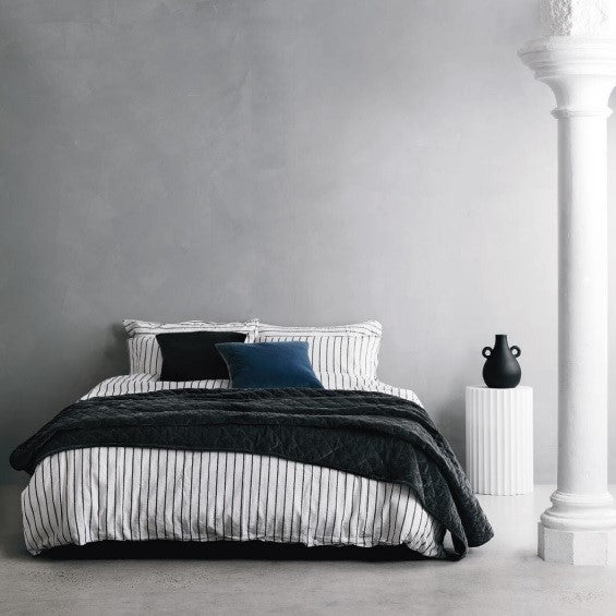 Bold Stripe Sheet Set | Charcoal