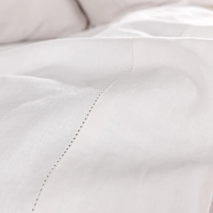 Union Hemstitch Luxury Sheet Set - King Single
