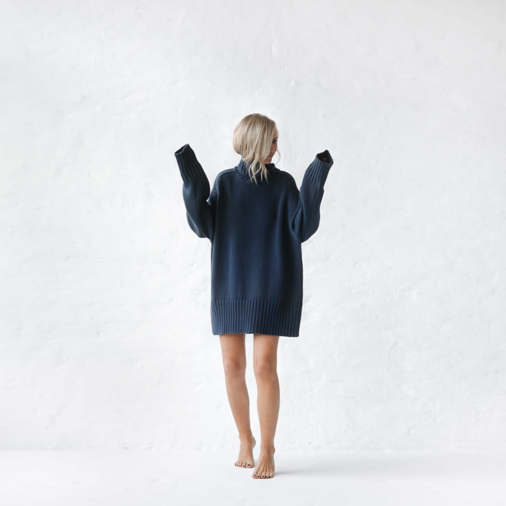 Turtleneck Sweater | Navy