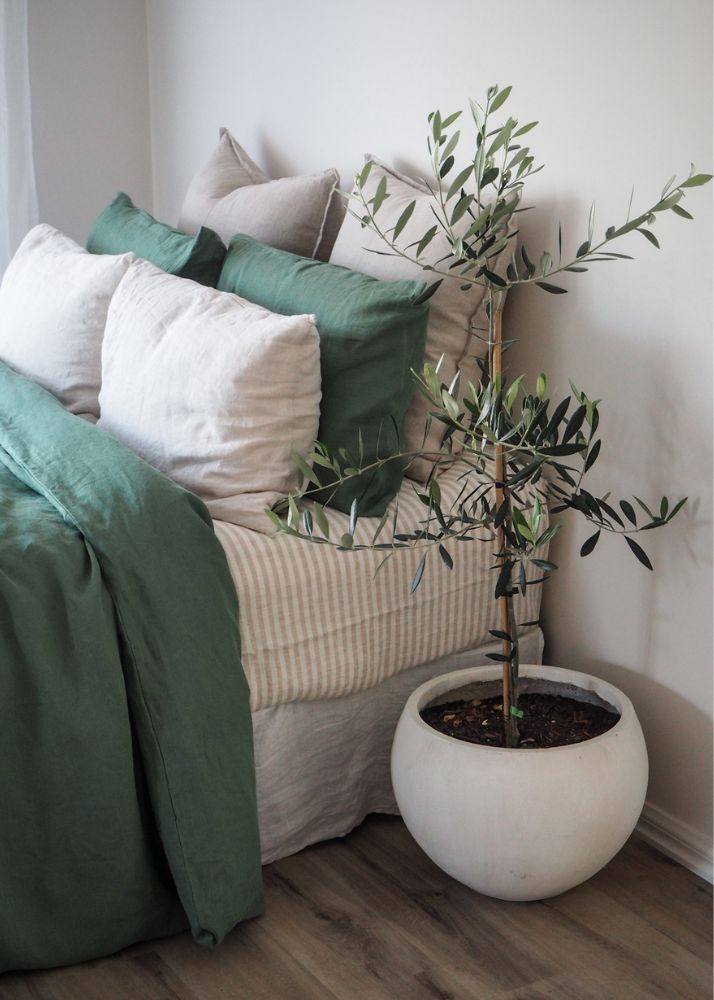 Linen Stripe Fitted Sheet