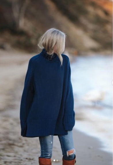 Turtleneck Sweater | Navy