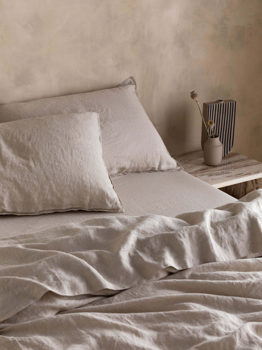 French Linen Duvet Cover Set | Oatmeal